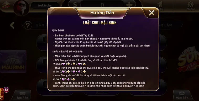Trải Nghiệm Đỉnh Cao Cùng Mậu Binh Tại SunWin Uy Tín