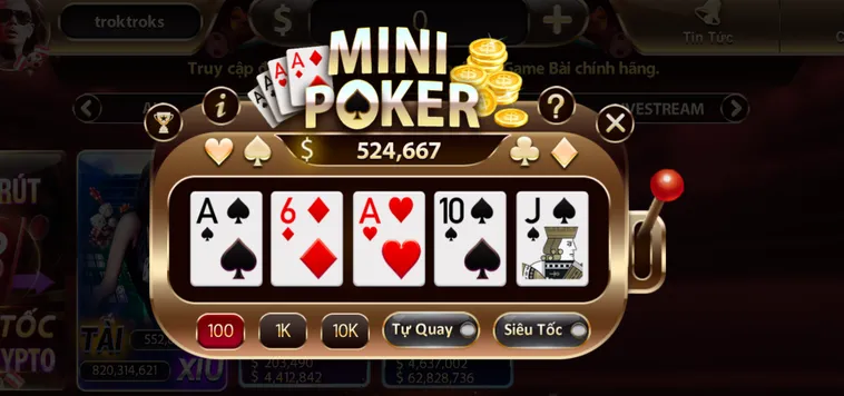 Khám Phá Siêu Phẩm Minigame Mini Poker Tại SunWin Với Giải Thưởng Khủng