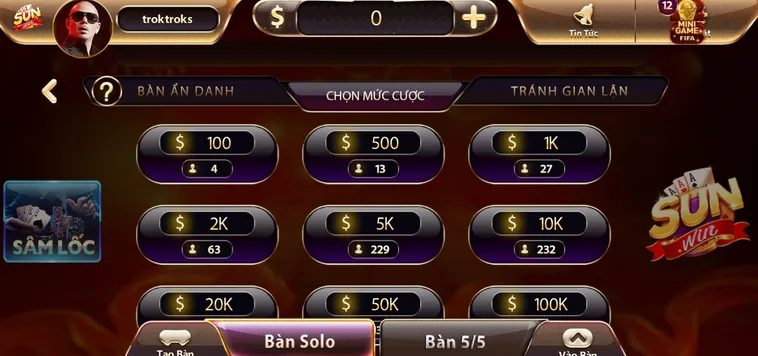 Chinh Phục Cảnh Giới Bài Thủ Cùng Sâm Lốc Tại SunWin Đỉnh Cao