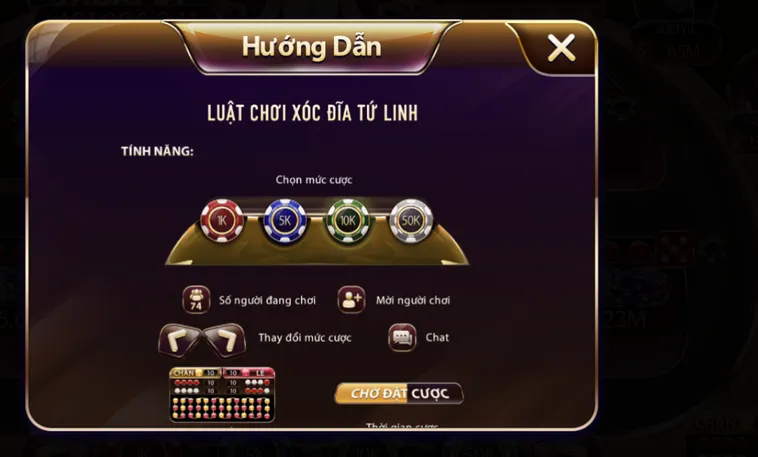 Minigame Xóc Đĩa Tứ Linh Tại SunWin Trải Nghiệm Đỉnh Cao Với Hệ Thống Cược Siêu Hấp Dẫn